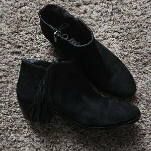 Sam Edelman Suede Fringe Boots Sz 10